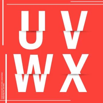 Alphabet font template Stock Illustration