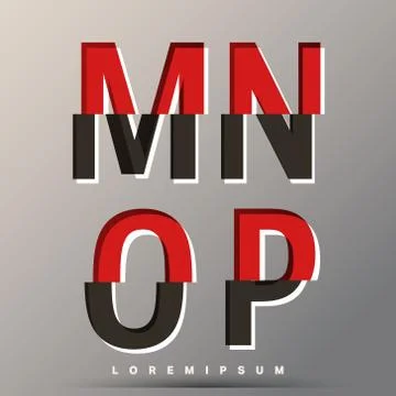 Alphabet font template Stock Illustration