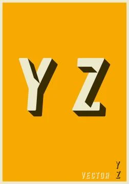 Alphabet font template Stock Illustration