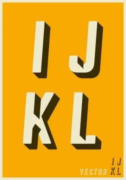 Alphabet font template Stock Illustration