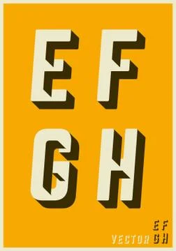 Alphabet font template Stock Illustration