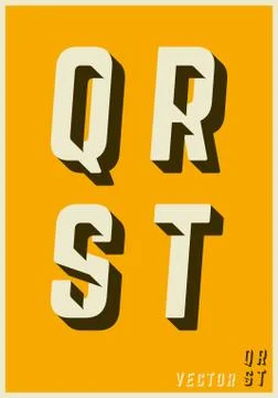 Alphabet font template Stock Illustration