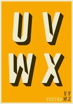 Alphabet font template Stock Illustration