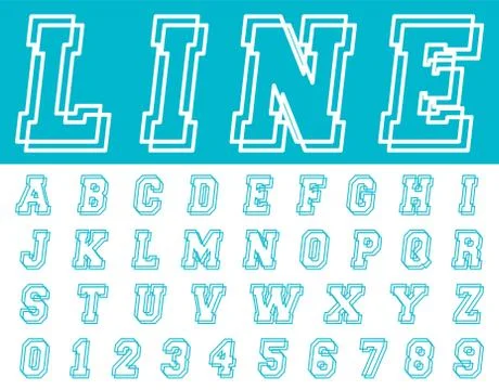 Alphabet font template Stock Illustration
