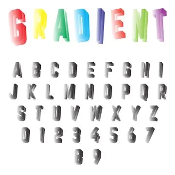 Alphabet font template Stock Illustration