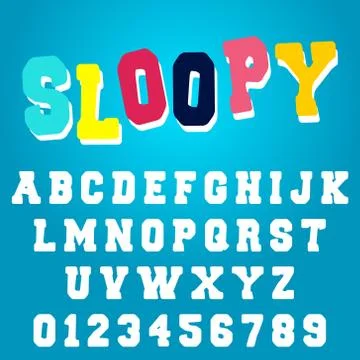 Alphabet font template Stock Illustration