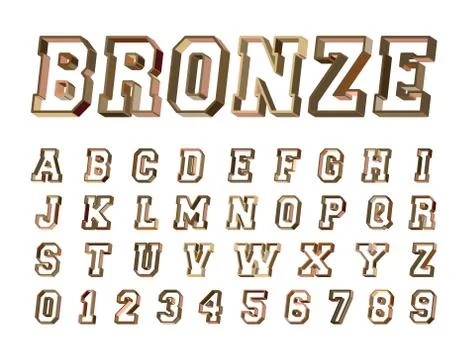 Alphabet font template Stock Illustration