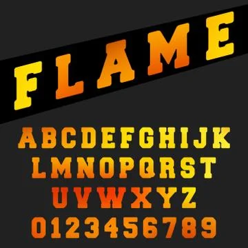 Alphabet font template Stock Illustration