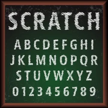 Alphabet font template Stock Illustration