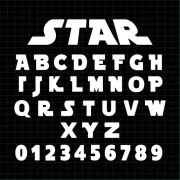 Alphabet font template Illustrazione stock