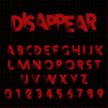Alphabet font template. Stock Illustration
