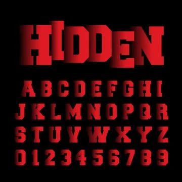 Alphabet font template Stock Illustration