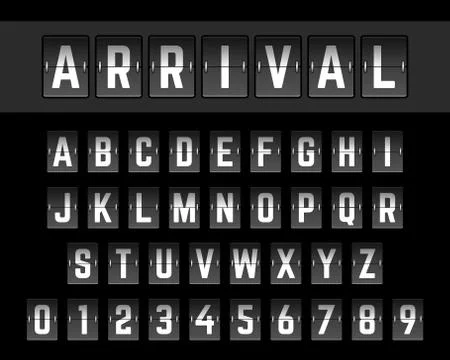 Alphabet font template Stock Illustration