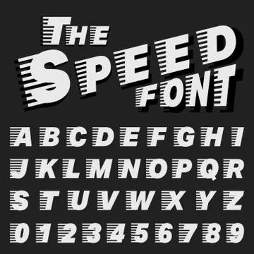 Alphabet font template Illustrazione stock