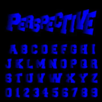 Alphabet font template Stock Illustration
