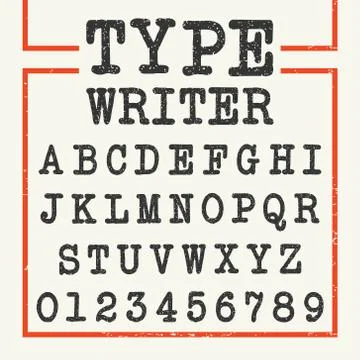 Alphabet font template Stock Illustration