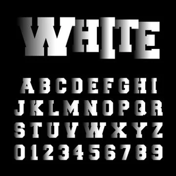 Alphabet font template Stock Illustration