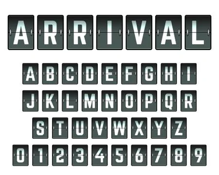 Alphabet font template Stock Illustration