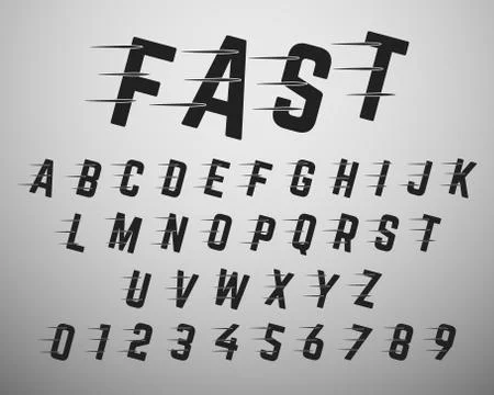 Alphabet font template Stock Illustration