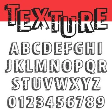 Alphabet font template Stock Illustration