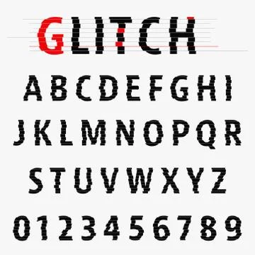 Alphabet font template Stock Illustration