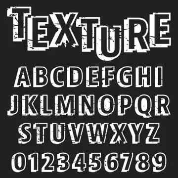 Alphabet font template Illustrazione stock