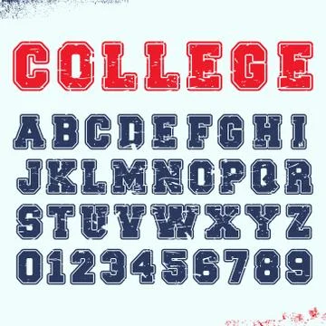 Alphabet font template Stock Illustration