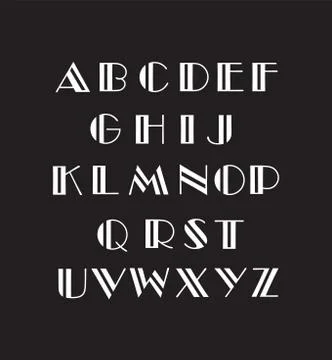 Alphabet font vector Stock Illustration
