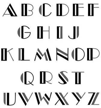 Alphabet font vector Illustrazione stock