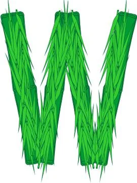 Alphabet font W Stock Illustration