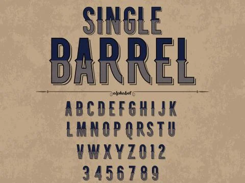 Alphabet font.Typeface.Script.Shadow Effect.Handcrafted handwritten vector la Stock Illustration
