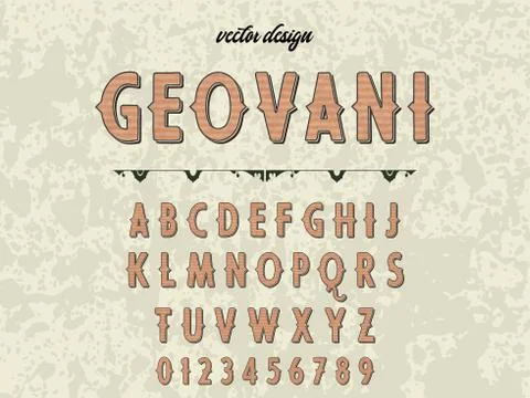 Alphabet font.Typeface..Script.Shadow Effect.Handcrafted handwritten vector l 库存插图