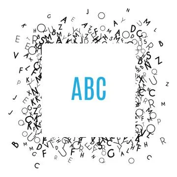 Alphabet Frame isolated on white background Stock-Illustration
