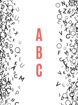 Alphabet Frame isolated on white background Stock Illustration