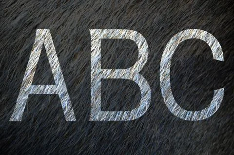 Alphabet on Granite Background Stock Photos
