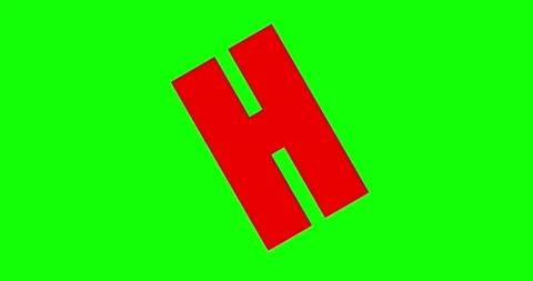 Alphabet H glitch Stock Footage 231509966