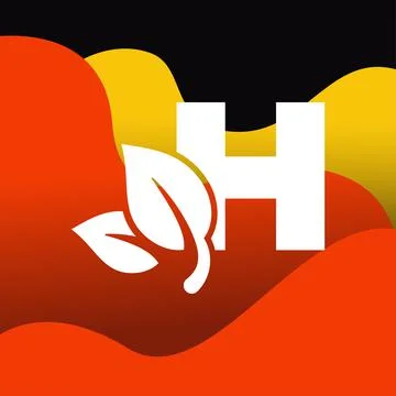 Alphabet H Leaf Logo Stock Illustration