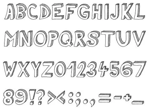 Alphabet Illustrazione stock