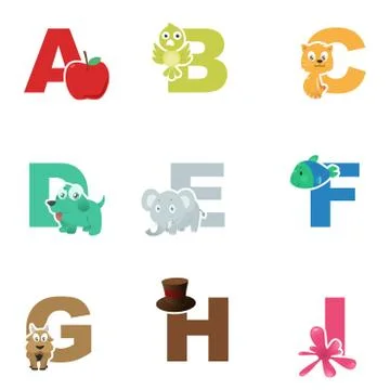 Alphabet illustration Stock Illustration