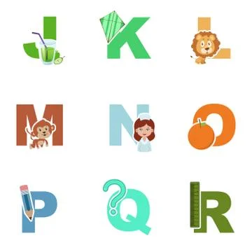 Alphabet illustration Stock Illustration