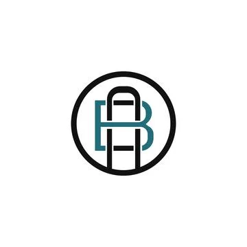 Alphabet Initials logo AB, BA, A and B Stock Illustration