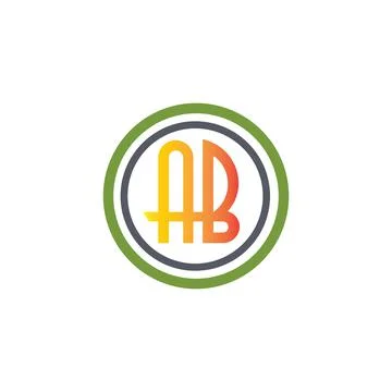 Alphabet Initials logo AB, BA, A and B Stock Illustration