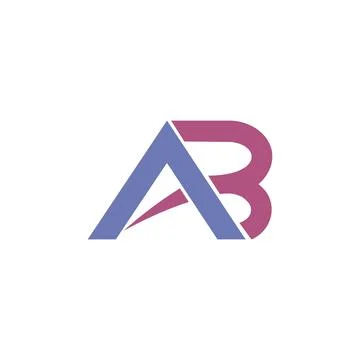 Alphabet Initials logo AB, BA, A and B Stock Illustration