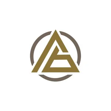 Alphabet Initials logo AB, BA, A and B Stock Illustration