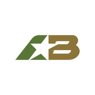 Alphabet Initials logo AB, BA, A and B Stock Illustration