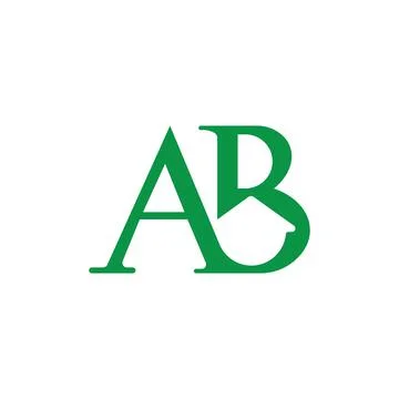 Alphabet Initials logo AB, BA, A and B Stock Illustration