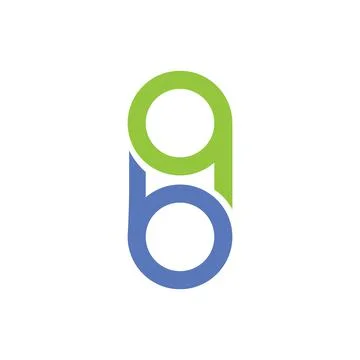 Alphabet Initials logo AB, BA, A and B Stock Illustration