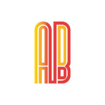 Alphabet Initials logo AB, BA, A and B Stock Illustration