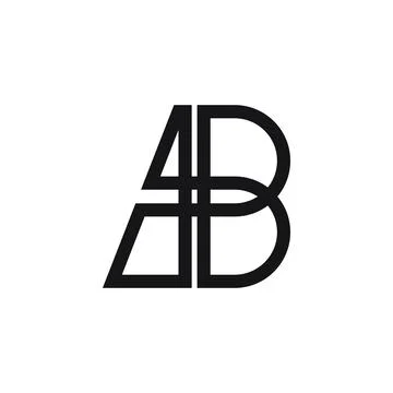 Alphabet Initials logo AB, BA, A and B Illustrazione stock