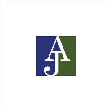 Alphabet Initials logo AJ, JA, A and J Stock Illustration